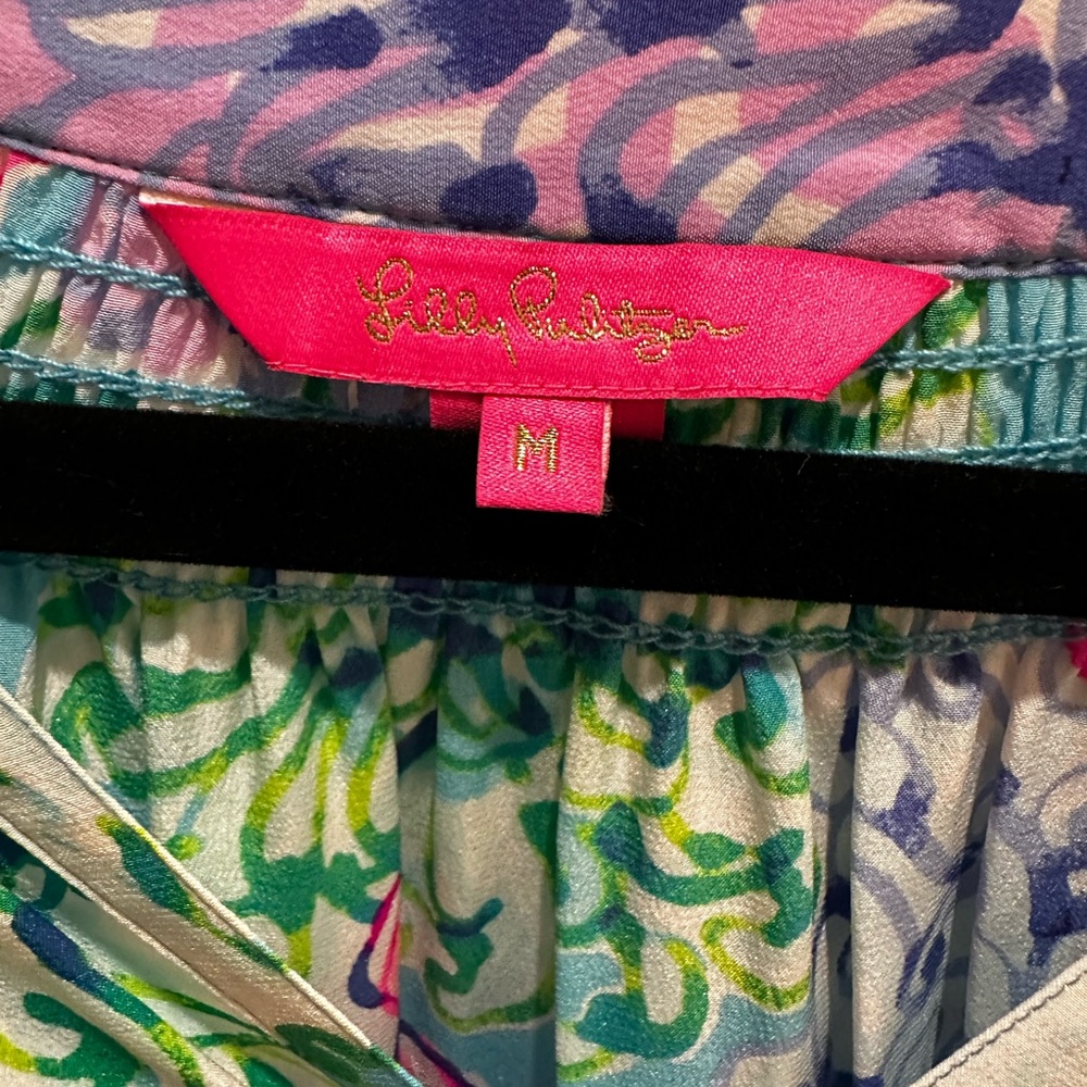 Vibrant Floral Top - Elsa Blue & Pink - Picture 2 of 3